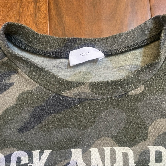 12PM Rock and Roll Camo Tee. Size Small. - Picture 4 of 7
